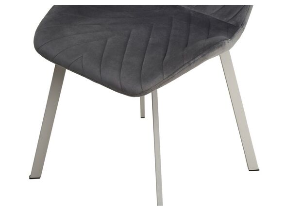 Фото №2. Стілець N-54 темно-сірий велюр+сірий - Meblistico Стілець N-54 темно-сірий велюр+сірий - Фото №2