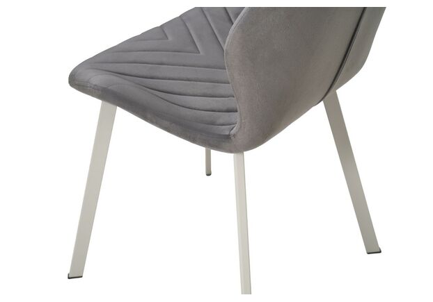 Фото №2. Стілець N-54 темно-сірий велюр+сірий - Meblistico Стілець N-54 темно-сірий велюр+сірий - Фото №2