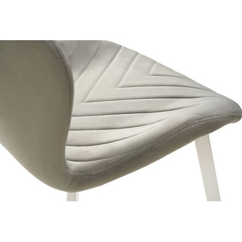 Стул N-54 светло-серый велюр+белый - Фото №10