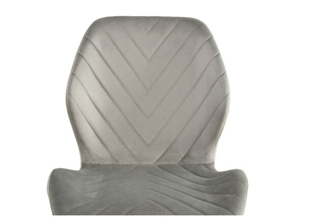 Фото №2. Стул N-54 светло-серый велюр+белый - Meblistico Стул N-54 светло-серый велюр+белый - Фото №2