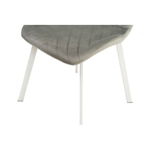 Стул N-54 светло-серый велюр+белый - Фото №8