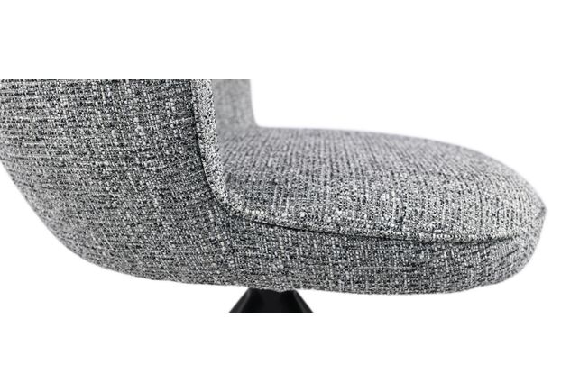 Стілець поворотний R-160 графітовий твід+чорний - Фото №2