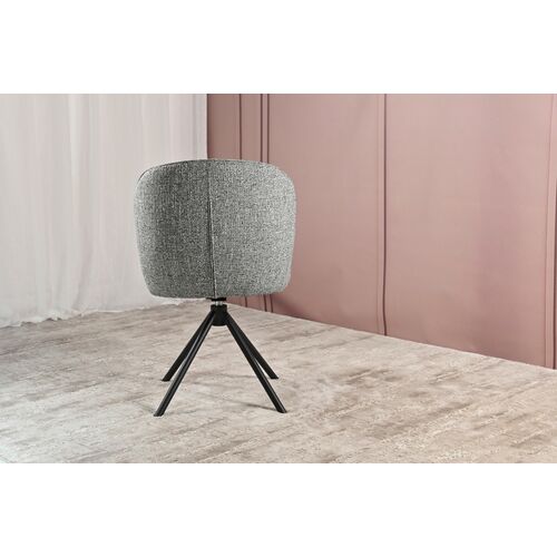 Стілець поворотний R-160 графітовий твід+чорний - Фото №17