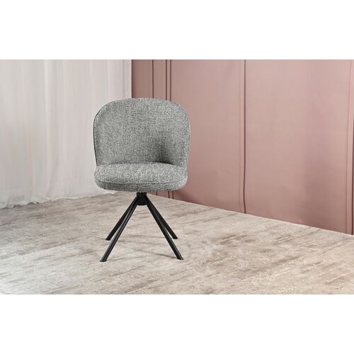 Стілець поворотний R-160 графітовий твід+чорний - Фото №18