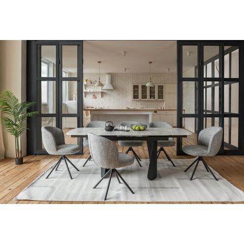 Стілець поворотний R-160 графітовий твід+чорний - Фото №20