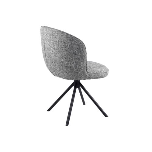 Стілець поворотний R-160 графітовий твід+чорний - Фото №3