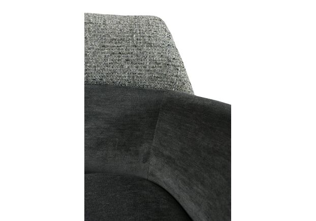 Стілець поворотний R-165 попільний+чорний - Фото №2