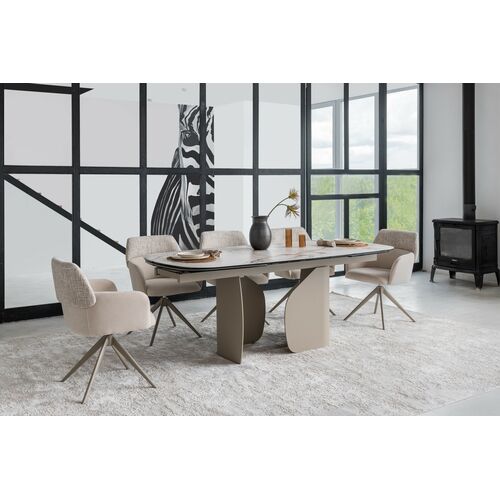 Стілець поворотний R-165 тофу+капучино - Фото №21