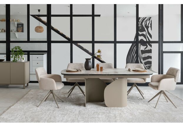 Стілець поворотний R-165 тофу+капучино - Фото №2