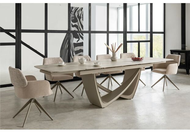 Стілець поворотний R-165 тофу+капучино - Фото №2