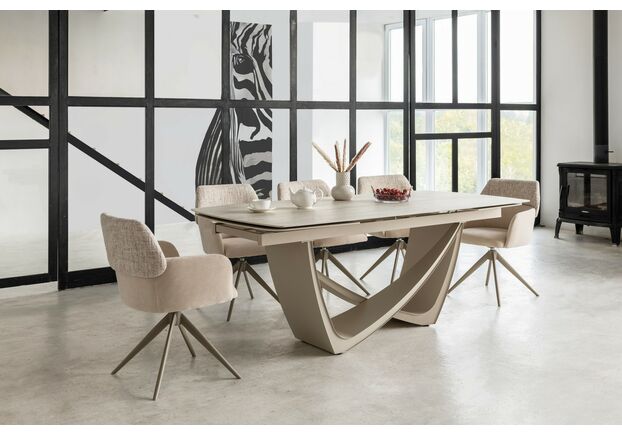 Стілець поворотний R-165 тофу+капучино - Фото №2