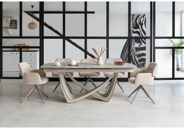 Стілець поворотний R-165 тофу+капучино - Фото №2