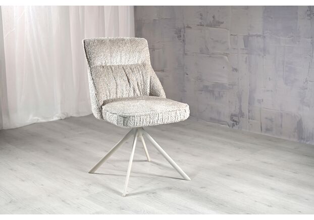 Стул поворотный R-168 жемчужный нюд+белый - Фото №2