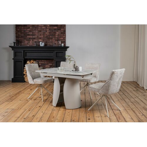 Стул поворотный R-168 жемчужный нюд+белый - Фото №23