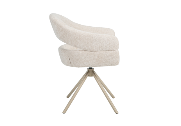 Стілець поворотний R-180 молочна хмара+капучино - Фото №2