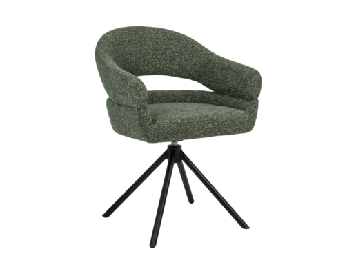 Стілець поворотний R-180 зелений мох+чорний - Фото №1