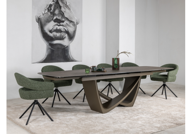 Фото №2. Стілець поворотний R-180 зелений мох+чорний - Meblistico Стілець поворотний R-180 зелений мох+чорний - Фото №2