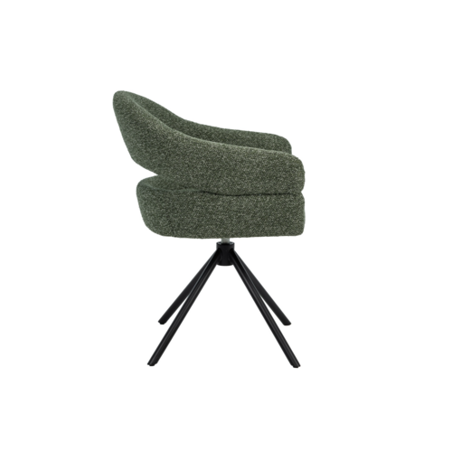 Стілець поворотний R-180 зелений мох+чорний - Фото №2