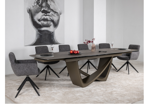 Фото №2. Стул поворотный R-185 антрацит+чёрный - Meblistico Стул поворотный R-185 антрацит+чёрный - Фото №2