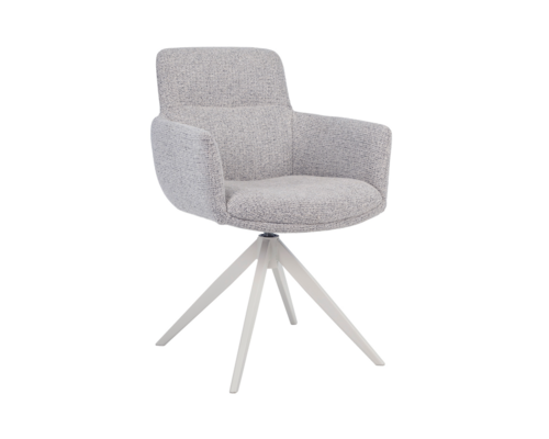 Стілець поворотний R-185 сивий+білий - Фото №1