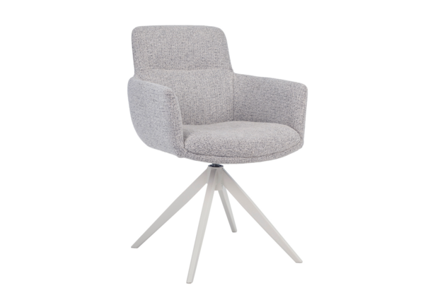 Стілець поворотний R-185 сивий+білий - Фото №1