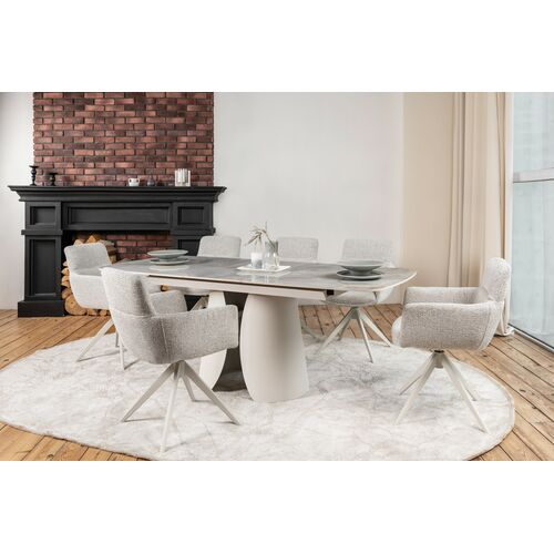 Стілець поворотний R-185 сивий+білий - Фото №10