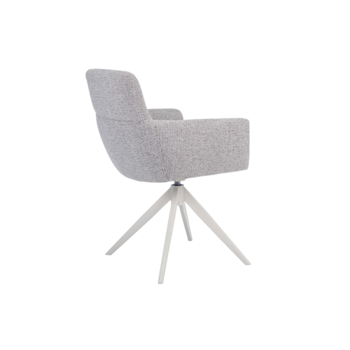 Стілець поворотний R-185 сивий+білий - Фото №3