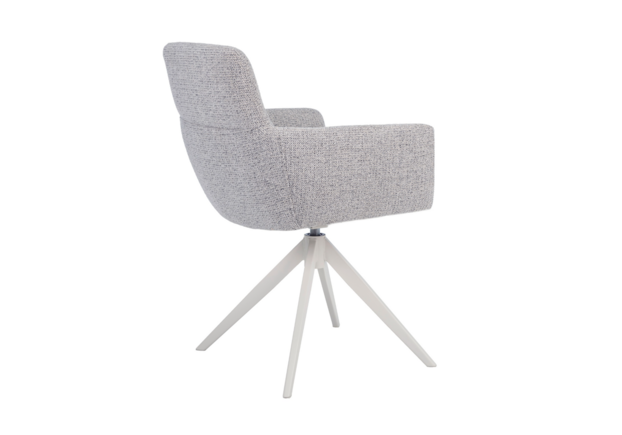 Стілець поворотний R-185 сивий+білий - Фото №2