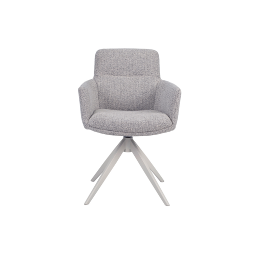 Стілець поворотний R-185 сивий+білий - Фото №5