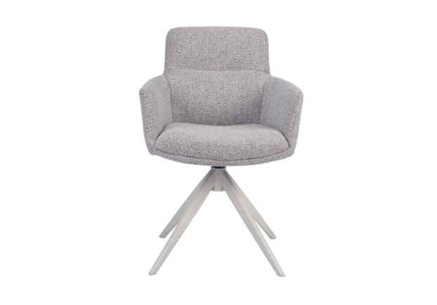 Стілець поворотний R-185 сивий+білий - Фото №2