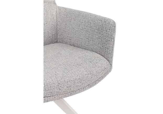 Стілець поворотний R-185 сивий+білий - Фото №2