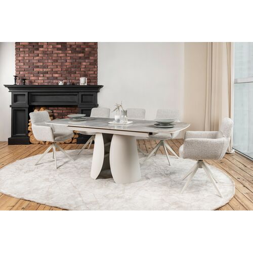 Стілець поворотний R-185 сивий+білий - Фото №9