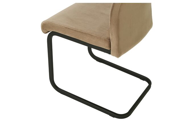 Фото №2. Стул S-121 капучино велюр+черный - Meblistico Стул S-121 капучино велюр+черный - Фото №2