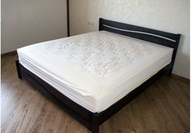 Кровать деревянная двуспальная Волна 180*200 см темный орех  - Фото №2